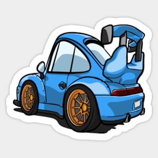 RWB Porsche Caricature Sticker